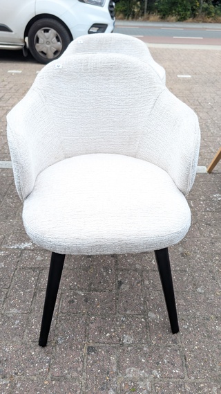 2x Eetkamerstoelen Jane boucle, Zazuhome, Beige